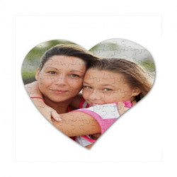 Puzzle a personnaliser en forme de coeur de 100 pieces