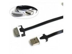 CÂBLE USB LUXE NOIR ET BLANC POUR IPHONE, IPAD ET IPOD