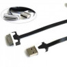 CÂBLE USB LUXE NOIR ET BLANC POUR IPHONE, IPAD ET IPOD