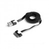 CÂBLE USB LUXE NOIR ET BLANC POUR IPHONE, IPAD ET IPOD