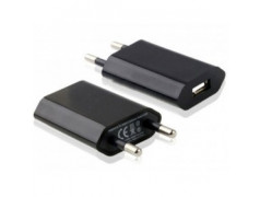 Mini chargeur noir secteur 220V pour téléphones, tablettes ou lecteurs MP3